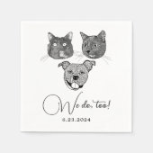 Wij doen ook huisdieren aangepaste hand tekening b servet (Voorkant)