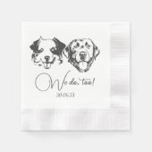 Wij doen ook huisdieren aangepaste hand tekening b servet (Voorkant)