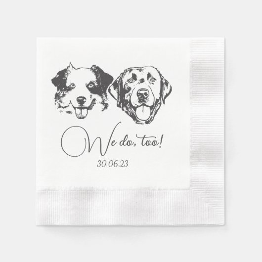 Wij doen ook huisdieren aangepaste hand tekening b servet (Voorkant)