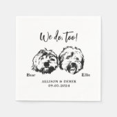 Wij doen ook huisdieren aangepaste hand tekening b servet (Voorkant)