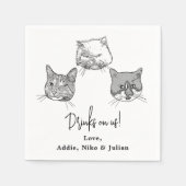 Wij doen ook huisdieren aangepaste hand tekening b servet (Voorkant)