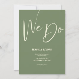 Wij doen Sage Green minimalistische bruiloft uitno Kaart