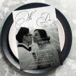 Wij doen Script 2 Foto's QR Code Casual bruiloft Kaart<br><div class="desc">Verras uw dierbaren met deze elegante,  romantische uitnodiging,  met twee foto's,  aangepaste tekst en QR-code naar keuze. Voeg eenvoudig uw eigen gegevens toe door op de optie "personaliseren" te klikken.</div>