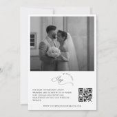 Wij doen Script 2 Foto's QR Code Casual bruiloft Kaart (Achterkant)