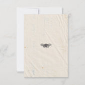 Wij doen Shabby Chic bruiloft geperste bloemen RSVP Kaartje (Achterkant)