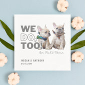 Wij doen te aangepaste foto huisdier hond bruiloft servet