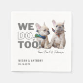 Wij doen te aangepaste foto huisdier hond bruiloft servet (Voorkant)