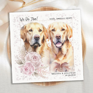 Wij doen te Labrador Retriever Floral Dog Wedding Servet