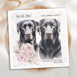 Wij doen te Labrador Retriever Floral Dog Wedding Servet