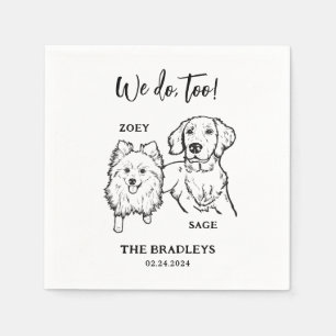Wij doen te Pommerse Golden Retriever Dog Wedding Servet