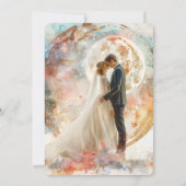 Wij doen waterverf huwelijksuitnodiging kaart (Achterkant)