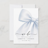 Wij doen | Whimsy Script Modern Elegante Boog Brui Save The Date (Voorkant)