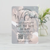 Wij doen Wij deden Wij zijn weggelopen! QR Code Tr Save The Date (Staand voorkant)