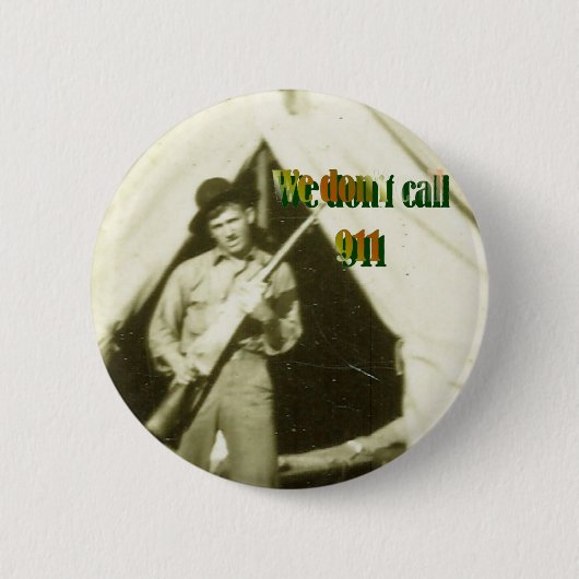 "WIJ DRAAIEN GEEN 911 " RONDE BUTTON 5,7 CM (Voorkant)