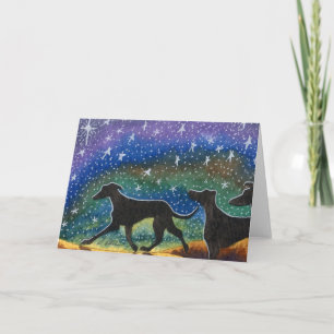 Wij drie windhondhonden feestdagen kaart