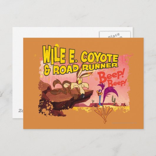 WIJ E. COYOTE™ EN ROAD RUNNER™ BEEP BEEP!™ BRIEFKAART (Voorkant / Achterkant)