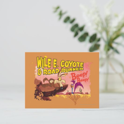 WIJ E. COYOTE™ EN ROAD RUNNER™ BEEP BEEP!™ BRIEFKAART (Staand voorkant)