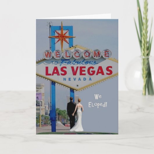 WIJ ELOPED! B&G in de Kaart van Las Vegas (Voorkant)