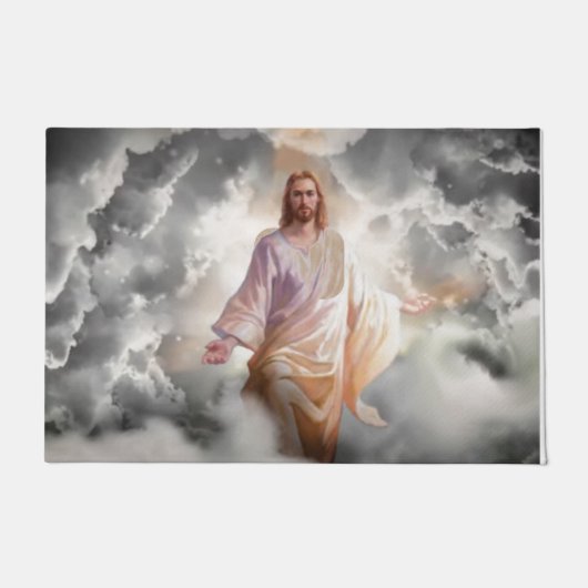 WIJ EN JEZUS HETEN U WELKOM DEURMAT (Voorkant)