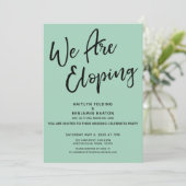 Wij gaan ervandoor Groene informele bruiloft na vi Kaart (Staand voorkant)