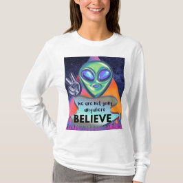 Wij gaan nergens heen, geloof  t-shirt