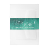 Wij gaan trouwen smaragd abstracte trouwdag uitnodigingen wikkel (Voorkant Voorbeeld)