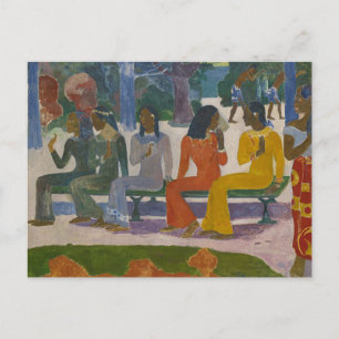 Wij gaan vandaag niet naar de markt van Gauguin Briefkaart