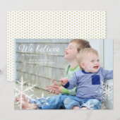 Wij geloven de Groet van de Foto van de Vakantie Feestdagenkaart (Voorkant / Achterkant)