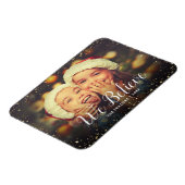 Wij geloven | Glitz faux glitter foto overlay Magneet (Linkerzijde)