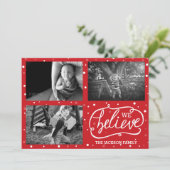 Wij geloven in de kerstvakantie Kaart (Staand voorkant)