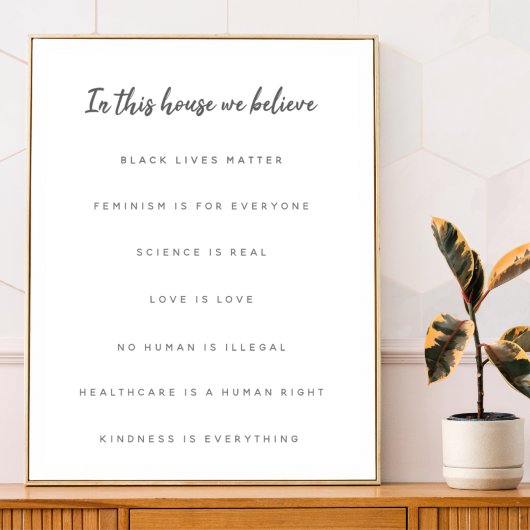 Wij geloven in dit Parlement | Modern minimalistis Poster