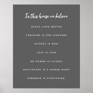 Wij geloven in dit Parlement   Moderne stijlvolle  Poster