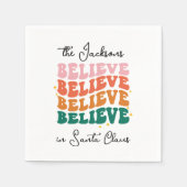 Wij geloven in Sinterklaas retro  Servet (Voorkant)