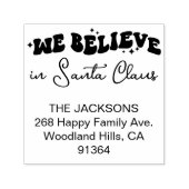 Wij geloven in Sinterklaas retro typografie Zelfinktende Stempel (Design)