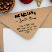 Wij geloven in Sinterklaas retro typografie Zelfinktende Stempel