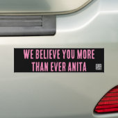 wij geloven u meer dan ooit Anita bumper sticker (Op auto)