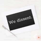Wij geven af rechthoekige sticker (Envelop)