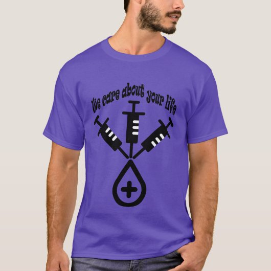 wij geven om uw levensgezin t-shirt (Voorkant)