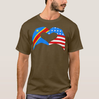 Wij Hart Congo USA Multinationale Patriot Vlag Ser T-shirt