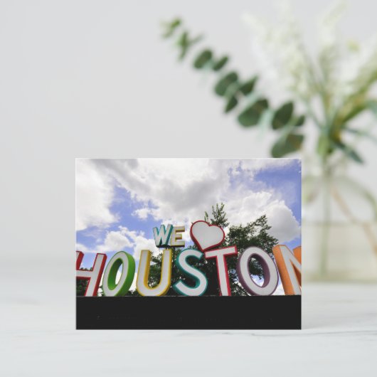 wij hart houston briefkaart (Staand voorkant)