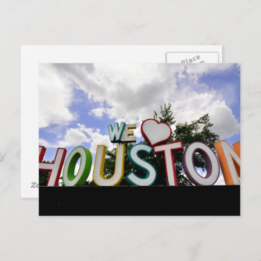 wij hart houston briefkaart (Voorkant / Achterkant)