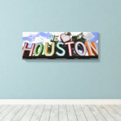 Wij hart Houston Canvas Afdruk (Insitu (Houten vloer))