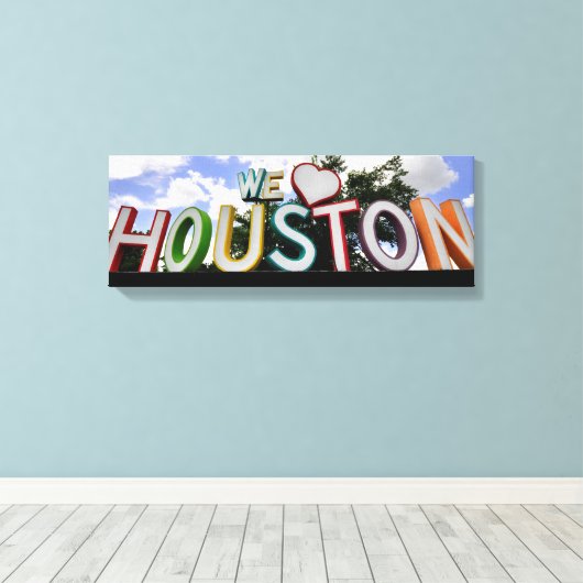 Wij hart Houston Canvas Afdruk (Insitu (Houten vloer))