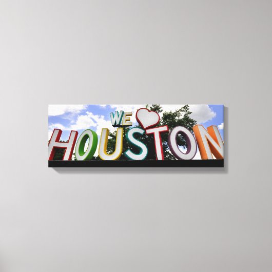 Wij hart Houston Canvas Afdruk (Voorkant)