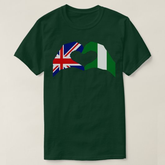 Wij Hart UK Nigeria Patriot Flag Series T-shirt (Design voorkant)