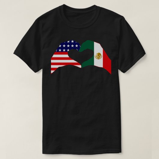 Wij Hart USA Mexico Patriot Flag Series T-shirt (Design voorkant)