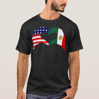 Wij Hart USA Mexico Patriot Flag Series T-shirt
