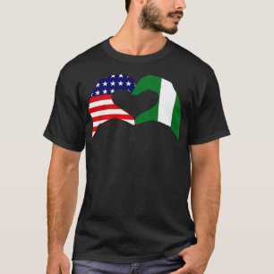 Wij Hart USA Nigeria Patriot Flag Series T-shirt