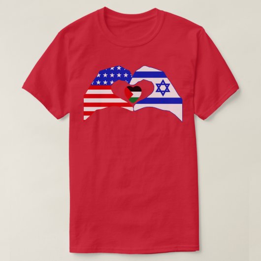 Wij Hart USAPalestine Patriot Series T-shirt (Design voorkant)