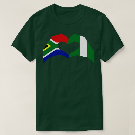 Wij Hart Zuid-Afrika Nigeria Patriot Flag Series T-shirt (Design voorkant)